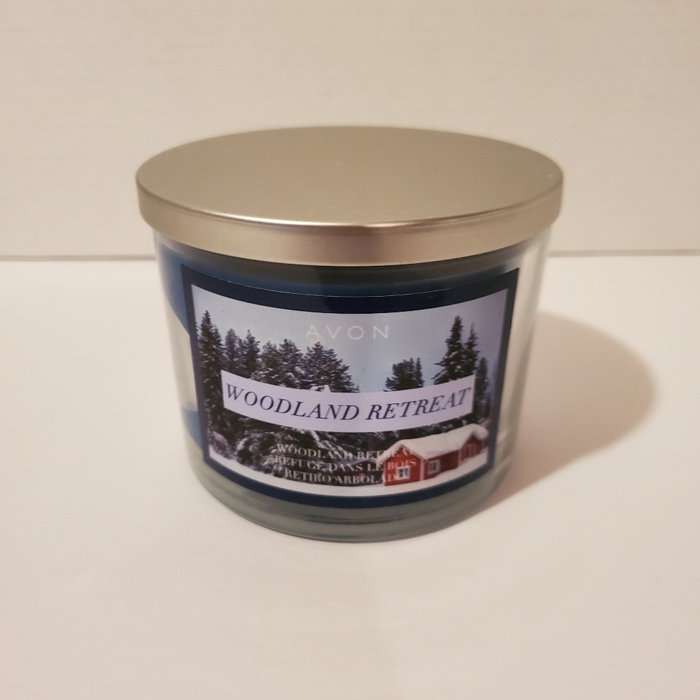 Avon Three Wick Candle in Woodland Retreat Scent